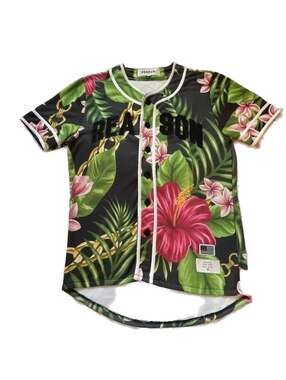 Reason Clothing Y2K 2000s Floral Hibiscus Tropical Summer Jersey Streetwear